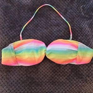 NWOT Victoria’s Secret Rainbow Bikini Top